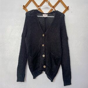Becool Slouchy Button Front Cardigan | size small